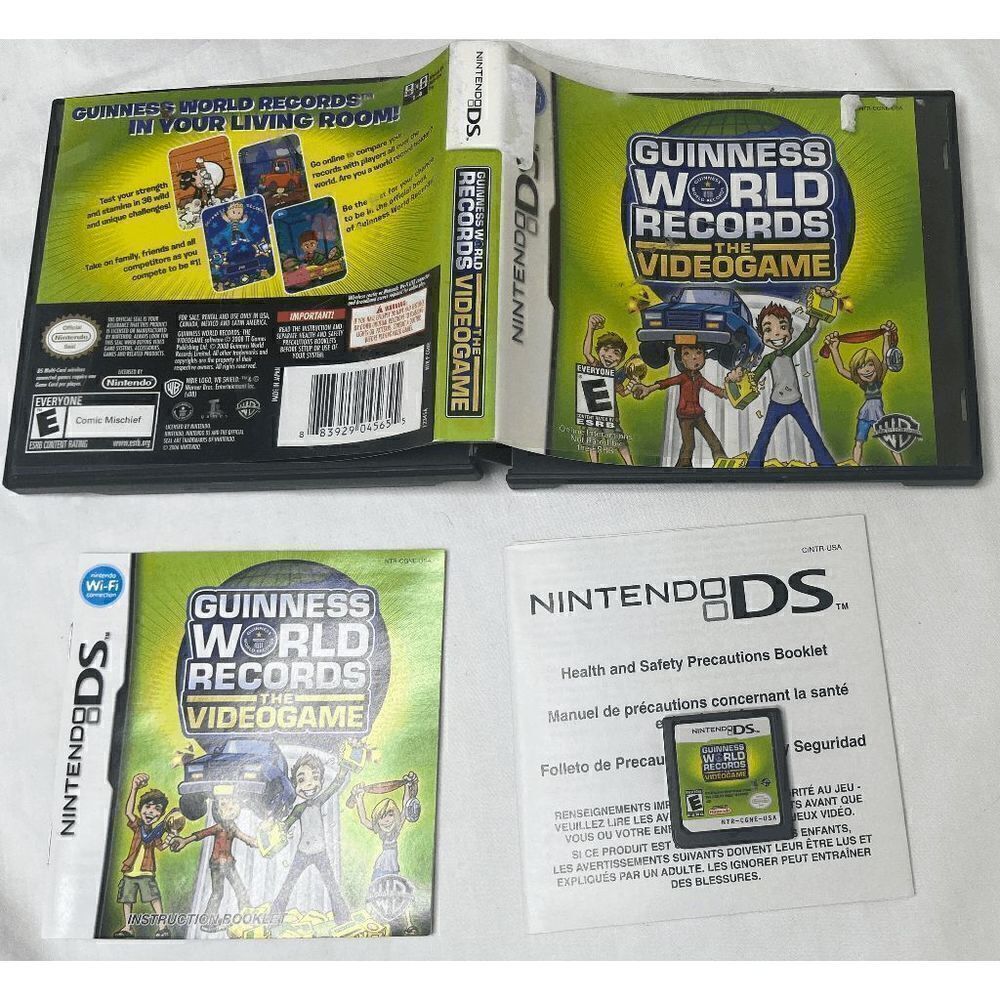 Guinness World Records The Video Game (Nintendo DS, 2008) Complete + Tested